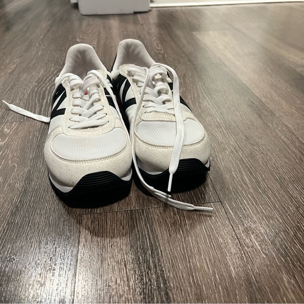 Armani Exchange White and Black Sneakers
